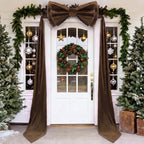 Wavwavw Christmas Giant Velvet Bow Decor Dark Brown Big Bow, 75 x 18 Inches - Image 5