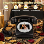 Video Audio Guest Book Wedding Phone, 1080P Video Guestbook Phone for Wedding, Bridal Shower, Birthday Party, Baby Shower, Anniversary Engagement (Matte Black) - Image 3