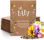 BENTLEY SEED CO. Oh Baby Flower Seeds Packets - Girl/Boy Baby Shower Favors - Pre-Filled, 25 Wildflower Seed Packs for Favor - Eco-Friendly Gift & Babys Guest Giveaways - Non-GMO Seeds - Brown by OfficialBentleySeedProducts