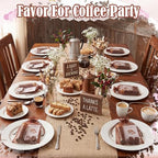 Leelosp 24 Sets a Baby Is Brewing Baby Shower Favors for Guests Coffee Themed Party Favors with Mini Glass Jars Coffee Bean Soap Thank You Cards Organza Gift Bags for Gender Neutral Shower Decoration - Image 5