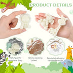 Demissle 40 Sets Safari Animal Baby Shower Soaps Favors for Guests,Green - Image 3