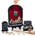 Personalized Gothic Halloween Wedding Guest Book Alternative Tombstone Box by Handmade