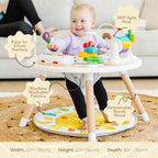 Little Acorn, 4-in-1 Baby Activity Center | Montessori-Inspired Design | 8 Interactive Toys | Tummy Time, Exersaucer & Toddler Table | Shower Gift | Essential (Sun) - Image 4
