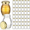 Baderke 3.4 oz Mini Honey Jars Party Favors, Small Glass Honey Jar with Lids Empty Glass Jars for Baby Shower Wedding Bridal Shower and Birthday Party Favors (48 Pcs) by Baderke