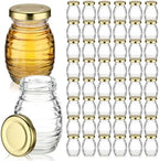 Baderke 3.4 oz Mini Honey Jars Party Favors, Small Glass Honey Jar with Lids Empty Glass Jars for Baby Shower Wedding Bridal Shower and Birthday Party Favors (48 Pcs) by Baderke