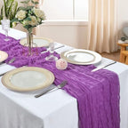 12 Pack 10Ft Purple Cheesecloth Table Runner 23 x 120 Inch - Image 2