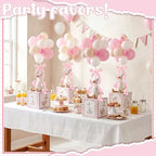 6 Sets Pink Silly Goose Birthday Decoration 15.7 Inch Soft Silly Goose Table Centerpiece Stuffed Animals with Balloon Boxes Hat Geese Plushies Table Decor for Birthday Party Favors - Image 6