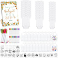 Panitay 100 Pcs White Baby Bodysuits Bibs Kit 25 Guests, Little Cutie by Panitay
