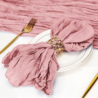 Cupuamon 100 Pack Cheesecloth Napkins 20x20 Inch Dinner Table Napkins Boho Washable Rustic Gauze Napkins Bulk for Wedding Bridal Baby Shower Party Decor (Dusty Pink) - Image 5