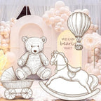 Eaasty 4 Pcs Neutral Bear Baby Shower Cutouts, Large Animal Stand-ups Decor by Eaasty