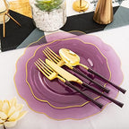 Ciaell 120 Piece Gold Plastic Plates for Halloween Parties - Image 2