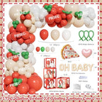 Special Delivery Pizza Baby Shower Decorations, Slice Slice Baby Party Decoration with Balloon Arch Boxes Italian Pizzeria Theme Backdrop Tablecloth Cake Cupcake Toppers Poster Sash Badge - Image 4