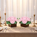 Pink Dining Table Centerpiece Set of 6, Pre-Made, Wooden Box - Image 4
