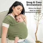 KeaBabies Baby Wrap Carrier, All in 1 Original Baby Carrier (Dusty Olive) - Image 6
