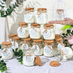 Threlaco 20 Pcs Leaf Baby Shower Favor Candle Glass Jar by Threlaco