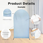 Pink Strawberry Stretchy Arch Cover Backdrop Photo Booth Background Birthday Baby Shower Baptism Party Decoration Curved Top Frame Spandex (GX-2666,7.2x4ft) - Image 5