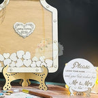 Personalized Mason Jar Wedding Guest Book Alternative Drop Box, Rustic Set - Image 3