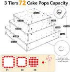 AENTGIU Cake Pop Stand, 72 Holes Lollipop Display Holder for Cake pop Stick - Image 3