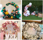 LANGXUN 9ft Large Size Metal Circle Balloon Arch Stand Decoration, Indoor Outdoor Arch Frame for Birthday Wedding Graduation Decorations and Event Party Supplies, Baby Shower Photo Background - Image 5