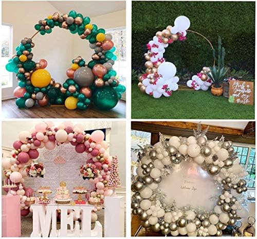 LANGXUN 9ft Large Size Metal Circle Balloon Arch Stand Decoration, Indoor Outdoor Arch Frame for Birthday Wedding Graduation Decorations and Event Party Supplies, Baby Shower Photo Background - Image 5