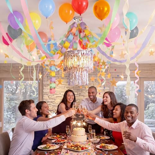 Fancy Princess Birthday Party Decor Garland, Pastel, Large, 5 Pcs - Image 3