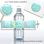 Amanda Creation Sea Turtle Baby Shower Bundle for 20, Little Hatchling Invitations, Diaper Raffle, Book Request Cards, Stickers & Labels - Image 6