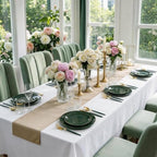 150Pcs Green Plastic Plates with Gold Rim,Disposable Plates with Cutlery - Image 6