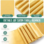Breling 24 Pack Green and Gold Disposable Tablecloths and Table Runner Set - Image 3