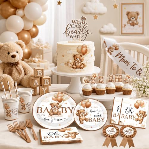260pcs Bear Baby Shower Decorations - Image 4
