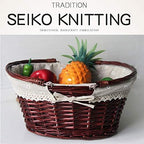 Wicker Gift Baskets Empty Oval Willow Woven Picnic Basket Easter Candy Basket Wine Basket with Handle Egg Gathering Wedding Basket (Brown) - Image 6