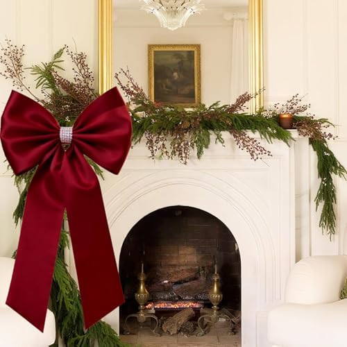Meseey Giant Satin Bow 27x39 Inch Extra Large Decorative Bow for Christmas Tree Topper,Party,Home Wall,Baby Shower & Birthday Decor（Burgundy - Image 5