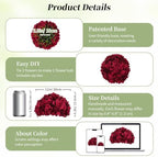 BLOSMON Hydrangea Artificial Flowers Ball Centerpieces for Wedding, 6 Pcs - Image 5