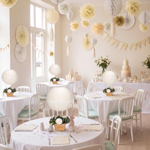 8 Sets Hot Air Balloon Table Centerpieces, Paper Lantern Decor - Image 5