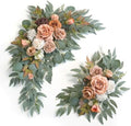 Faux Flower Swag Set of 2 for Wedding Welcome Signs Floral Swag Wedding Reception Ceremony Signs Decor (Terracotta) by Piklado