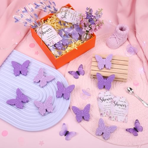 50 Sets Butterfly Theme Baby Shower Favors for Guests Butterfly Soap Gifts Oh Baby Handmade Scented Soaps with Thank You Card for Guest Baptism Wedding Gender Reveal Birthday Party - Image 4
