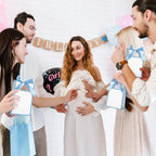 AmazingSpark 50 Pcs White Blue Mini Gift Bags Bulk 6.3 x 3.9 x 2.8 Inch Party Favors Elegant Small Gift Bags with Handles and Ribbon Bows for Wedding Birthday Bridal Baby Shower Party Favors - Image 6