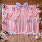 10ft x 10ft Pink Backdrop Curtains, Baby Pink Drapes for Backdrop Fabric - Image 5