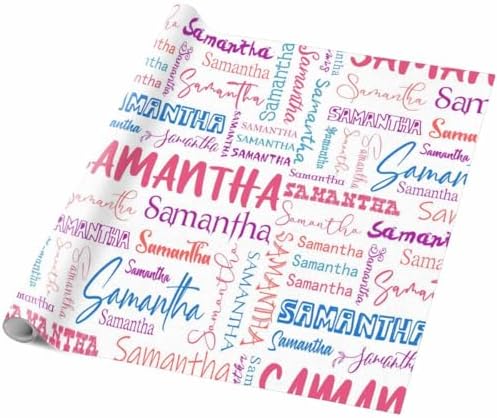 AOFUN Custom Wrapping Paper Wrapping Paper For Him Fashion Birthday Gift Love Wrapping Paper Custom Name Wrapping Paper Wrapping Papper 5 Rolls 58" x 23" - Image 5