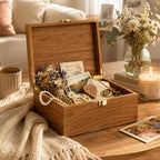 Keepsake Box,Large Acacia Wooden Memory Box Jewelry Box and Photo Storage Box for Wedding Baby Shower Decorative Storage Treasure Boxes with Lids(Brown) - Image 7