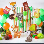 Woodland Animal Balloons, 8 Pcs Large Cute Forest Animal Foil Balloons, Deer Fox Squirrel Rabbit Balloons for Woodland Themed Party Camping Birthday Baby Shower Gender Reveal (Pack of 3) - Image 5