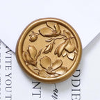 UNIQOOO 50 Pack Light Gold Floral Vellum Jackets&Magnolia Wax Seal Stickers - Image 6
