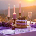 400 Pcs Purple Lavender Birthday Decorations for 50 Guests, Lavender Floral Butterfly Paper Plates Napkins and Cups Set with Cutlery, Lilac Tableware for Spring Birthday Party Supplies - Image 5
