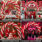 Balloon Arch Deluxe DIY Professional Kit with St. Valentine's Day Red and White Balloons (1/Pkg) Pkg/1 - Image 7