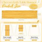 30 Pack Gold Cheesecloth Table Runner 17x108 Inches Boho Home Decor - Image 2