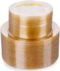 Goodluck 200PCS Gold Glitter Plastic Plates, Heavy Duty Disposable Gold by GoodLuck