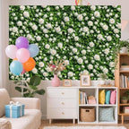 10X8FT Greenery Grass Backdrop Wedding Backdrop Anniversary Ceremony Photography Background Bridal Floral Grass Birthday Baby Shower Party Decorations Banner Flower Wall Family Photo Booth Props - Image 4