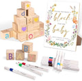 79 Pcs Baby Shower Boho Floral Decorate a Block Game Set, Games for Guest by Toctose