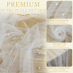 Pearl Table Runner Tulle Gauze Sheer Wedding Party Home Decor - Image 4