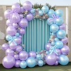 Purple Blue Balloons Double Stuffed Pearl Pastel Purple White Balloon Arch Kit With Long Balloons for Gender Reveal Baby Shower Birthday Wedding Bridal Party Decorations - Image 4