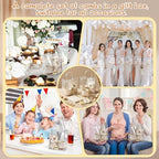 42Pcs Baby Shower Prizes for Game Winners, Baby Shower Guests Favor Set with Scrunchies Ceramic Mug Hair Claw Mirror Pen A6 Notebook Gift Bag for Wedding Bridal Showers Favor(Creamy White) - Image 5